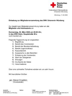 Der DRK-Ortsverein Würzberg lädt alle Mitglieder, Interessierte und Freunde des Vereins zur Mitgliederversammlung am Donnerstag, 26.03.2026 um 20.00 Uhr in das DRK-Heim ein.
#würzberg #michelstadt #drk