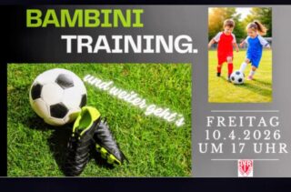 ⚽️ Das Bambini-Schnuppertraining beim VfR Würzberg geht weiter… ⚽

Kommt vorbei und schnuppert Fußballluft!

Am 10.04.2026 um 17:00 Uhr auf dem Würzberger Sportplatz.️

https://www.wuerzberg.info/?p=7129
